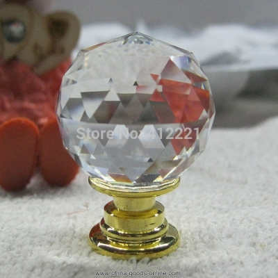 10pcs 25mm kids crystal drawer handle in brass fashion and from china factory new arrival