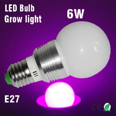 3*2w full spectrum e27 led grow light , thick aluminum radiator, large acrylic mask lights for hydroponic garden & greenhouse