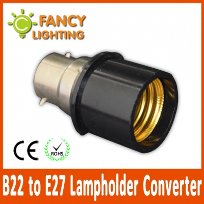 5 pcs/lot b22 to e27 light lamp extension socket base holder for led bulb lamp holder converter socket adapter converter holder
