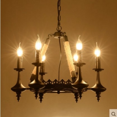america rustic vintage pendant light fixtures with 6 lights wrount iron loft industrial lamp hanglamp lamparas colgantes