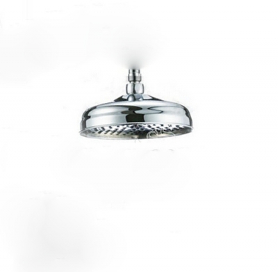 chrome polished 8-inch rainfall shower head bathroom round top sprayer
