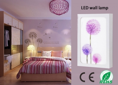 color the dandelion printing led wall lamp for indoor lighting decoration in the bedroom, sitting room, study, corridor