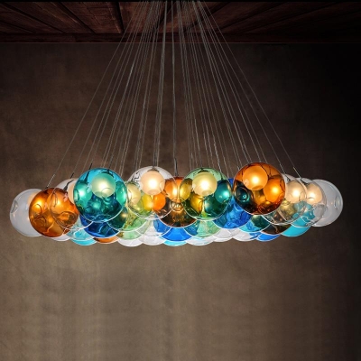 creative design modern led colorful glass pendant lights lamps for dining room living room bar led g4 96-265v glass lights