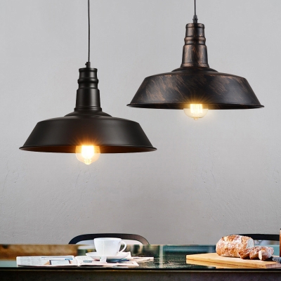 d260mm europe vintage pendant lights modern black rustic iron lampshade hanging lamp suspension luminaire