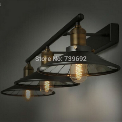 factory whole brand new loft fashion vintage mirror light mirror wall lamp with mirror reflecter dia.22cm of each shade