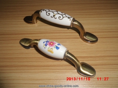 js-l901 antique ceramic handle, ancient bronze handle ,pseudo-classic style handle