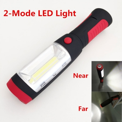 portable mini led flashlight work light lamp with magnet & rotating hanging hook for outdoors camping sport & home use