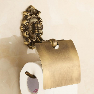 whole and retail antique brass luxury euro style toilet roll paper holder bath toilet paper rack hc-40f