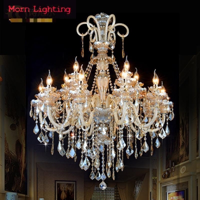 15 arms large luxury crystal chandelier luxurious export k9 crystal chandelier european style crystal chandeliers