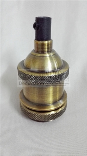50pcs/lot wholes price lowest price aluminum ceramic lamp sockets brass finished loft lampbase edison vintage