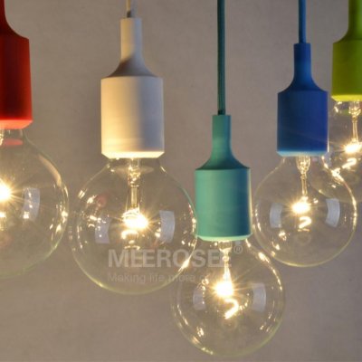 ! e27 socket pendant lights hanging lamp modern pendant lamp vintage edison bulbs bar restaurant muuto various colors