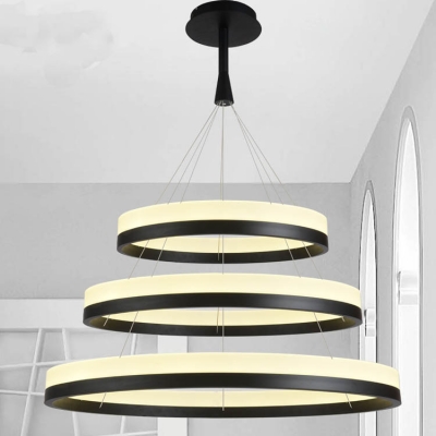 elegant led ring pendant light hanging fixture for parlor,study,bedroom lighting ysl1302b
