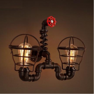 iron water pipe loft style industrial vintage wall lamp beside light fixtures for bar home indoor lighting lamparas de pared