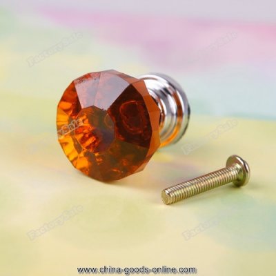 lindabest 1pc 26mm crystal cupboard drawer diamond shape cabinet knob pull handle #04 worldwide