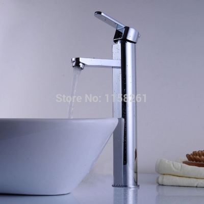 new style long neck brass chrome bathroom basin sink faucets water tap mixer contemporary faucet torneiras hj-8017