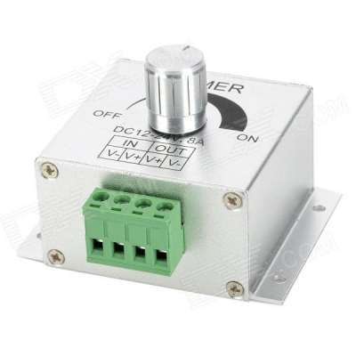 single channel 12v-24v led dimmer switch controller for strip light - silver