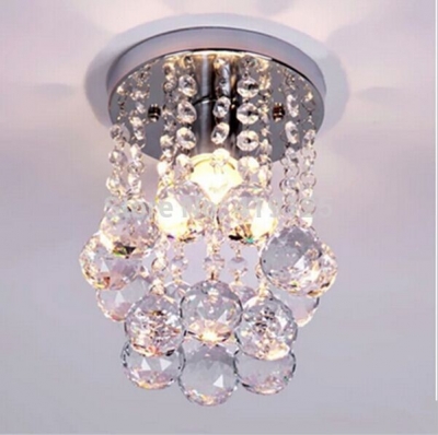 ! small crystal chandelier lustre light , with top k9 crystal and stainless steel frame (p grc-001) d15cm h23cm
