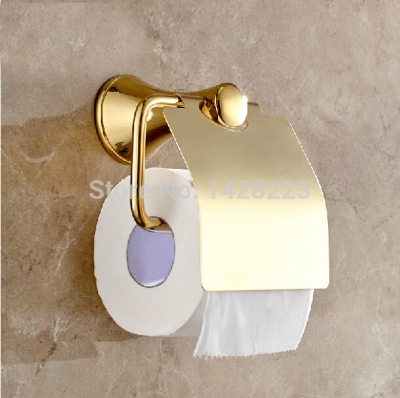 ti-pvd beautifull brass bathroom roll tissue paper holder wall mounted toilet paper rack