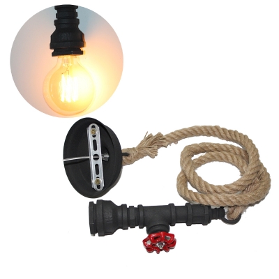 vintage rope iron pipe pendant light ac 90-260v loft creative personality industrial edison bulb american style for living room