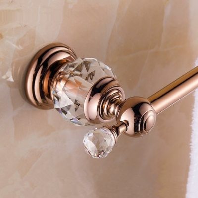 bathroom accessories brass & crystal rose golden single towel bar,towel holder, towel rack, hk-21e