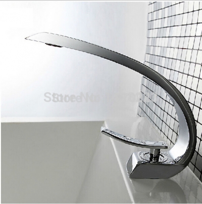 chrome finished elegant brass and cold water bathroom sink basin faucet deck mount single handle