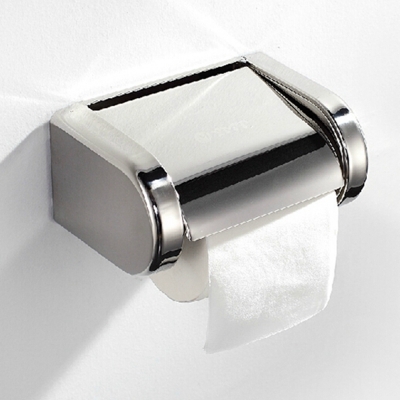 chrome finished stainless steel toilet paper holder with lid wall mounted toilet roll holder bathroom accessories