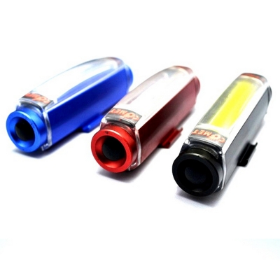 cob led bike light 120 lumen 3-mode usb rechargeable lamp safety rear carbon bicycle tail lights black / blue / red