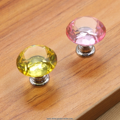 crystal handle furniture knobs single hole cabinet glass door knobs and handles colorful acrylic diamond drawer pull handles