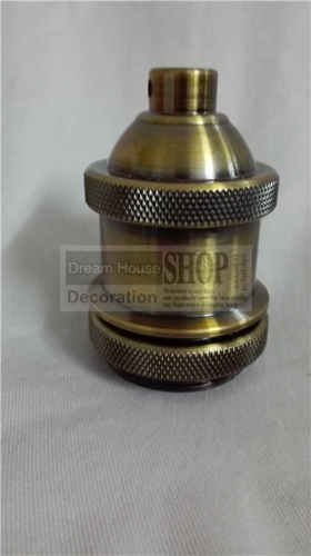 factory gold brass finished loft vintage retro plated edison socket holder e27/ul/110v/220v aluminium lamp base ceramic