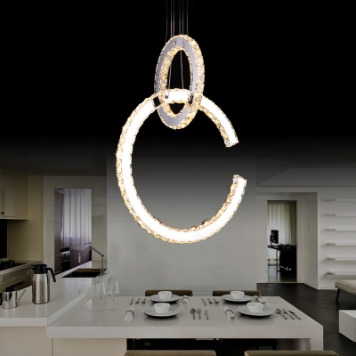 led crystal pendant lamp 43w creative restaurant cord pendant lighting fixtures contemporary style 110-240v