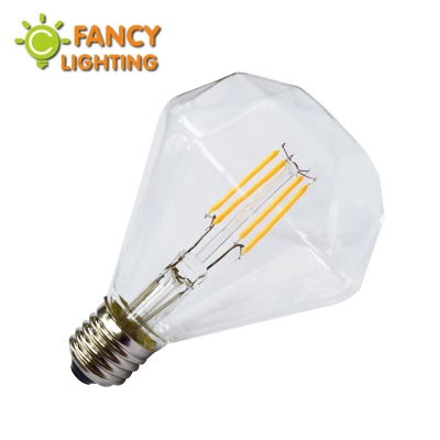 led edison filament light bulb g95 diamond e27 85~265v 4w led lamp 360 degree energy saving replace incandescent bulb home decor
