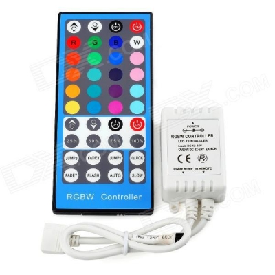 mini dc12v~24v 40-key ir remote rgb led controller + receiver for strip light module