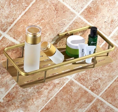 soild brass antique bronze shower basket wall mounted single layer rectangle soap holder dish bathroom shelf