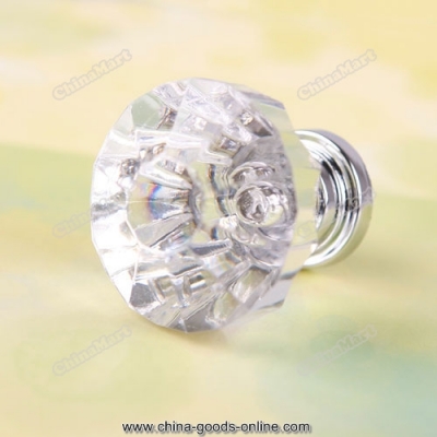 tradelander 1pcs 32mm diamond shape crystal cupboard drawer cabinet knob pull handle #05