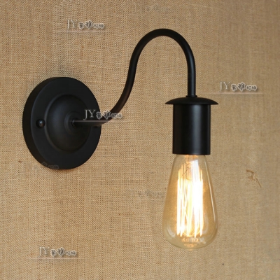vintage style wall light loft iron simple wall light indoor lighting bedroom wall light black color retail