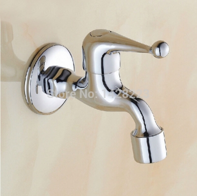 wall mounted mop pool tap chrome finished brass bathroom cold water faucet