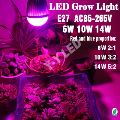 14w, 10w , 6w, full spectrum led grow light for plants vegs garden horticulture and hydroponics grow/bloom