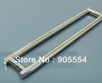 480mm chrome color 2pcs/lot 304 stainless steel bedroom glass door handle [home-gt-store-home-gt-products-gt-glass-door-amp-bathroom-glass-]