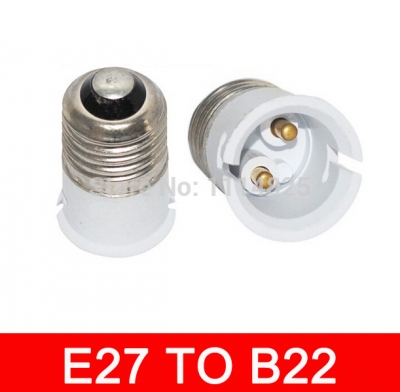 5pcs e27 to b22 light lamp bulb adapter converter splitter led light lamp adapter screw socket whole