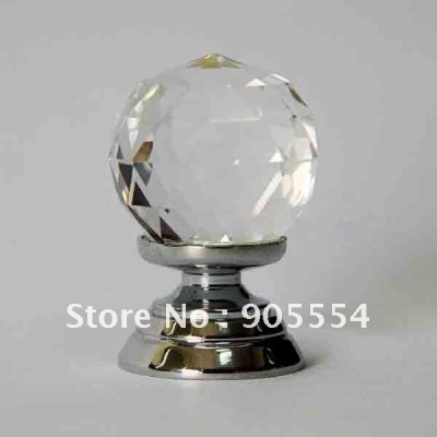 d30mmxh40mm multi-faceted cutting crystal glass furniture cabinet knobs
