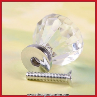dinoseller 1pcs 32mm diamond shape crystal cupboard drawer cabinet knob pull handle #05 save up to 50%