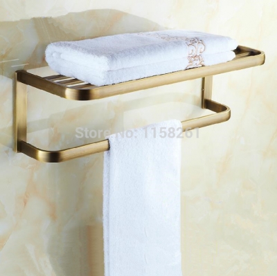 double towel racks,towel holder/shelf,copper construction,antique finish,bathroom accessories, f81344-2f