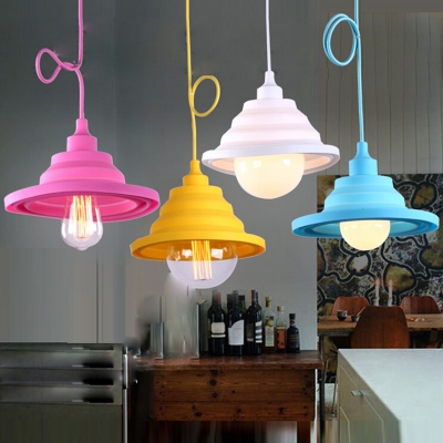 e27 edison bulb pendant lights lamp folding silicone shade pendant color hanging socket light fixture