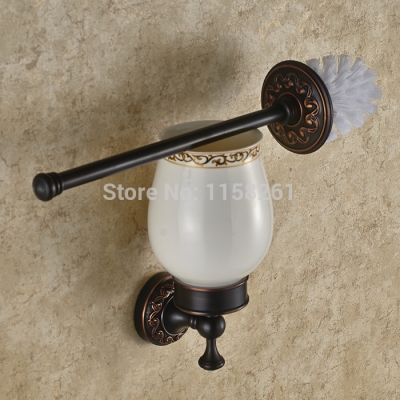 full bronze flower on black bronze toilet toilet cup ceramic cup toilet brush holder toilet brush set bathroom accessories91397r