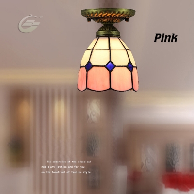 handmade stained glass mediterranean style home decoration light fixture ceiling lamps ysl-tfc01pk,