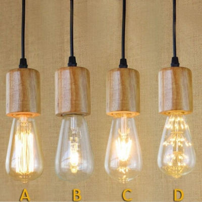 industrial vintage pendant lights indoor lighting ,wood retro loft style pendant lamps,lustres e pendente de teto
