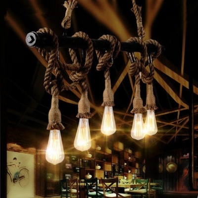 industrial vintage pipe pendant lights,wicker metal retro loft style pendant lamps hanging lights,lustres e pendente de teto