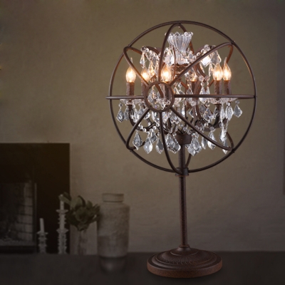 led table lamp iron morden american loft vintage edison bulb table lamp crystal iron table lamp for home decorate