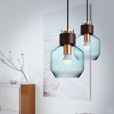 modern minimalist nordic country led pendant lights fxitures with glass lampshade dinning room lamp lamparas colgantes