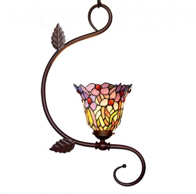 stained glass creative restaurant lamp windows and balconies cafe decorative orchid pendant light,yslc-42,